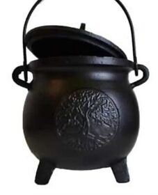 Azure Green Home Fragrance Potpourris Cauldrons Tree Of Life Cast Iron Three