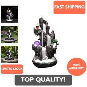 Backflow Incense Burner 769937059467 Elegant Rivers And Mountains With 8 Fragrances Included