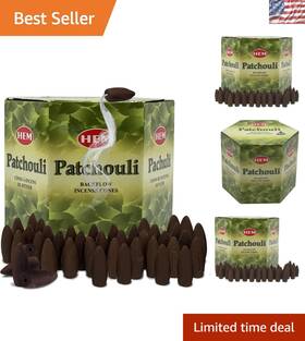 Backflow Incense Cones 720132743391 Patchouli - 40 Count For Aromatic Smoke Fountain Bliss