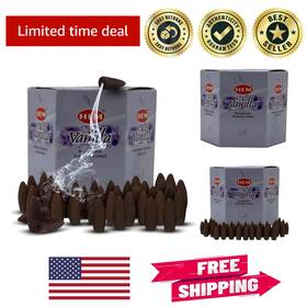 Backflow Incense Cones 720132743452 Natural Bamboo Vanilla - Spiritual Aromatic Experience