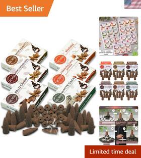 Backflow Incense Cones 850041444420 Waterfall Scented Aromatic 60pcs Relaxation