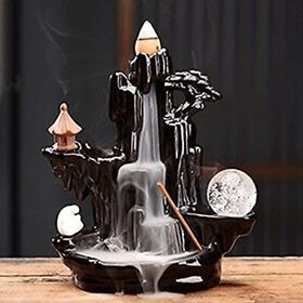 Cy01700 Backflow Incense Holder Waterfall Burner Mountain Tower Censer
