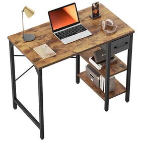 B-ds-sdld-35g Banti Small Computer Desk With Drawers 35 Inch Home Office 2storag