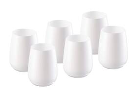 30104-w-s6 Barski Tumbler Glass - Double Old Fashioned Set Of 6 Glasses White Dof Ro