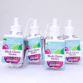 Bath And Body Works 667554894990 X4 Black Cherry Merlot Wallflowers Plug In Bulb Refill New