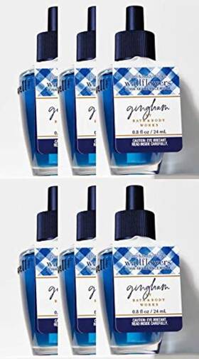 Bath And Body Works 711181972955 Gingham Wallflowers Fragrance Refill 6-pack - 0.8 Fl Oz /