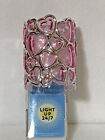 Bath And Body Works Pink Crystal Hearts Wallflower Night Light Up Diffuser Plug-in
