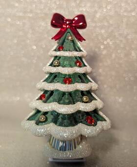 028019181 Bath & Body Works And Classic Christmas Tree Bow Wallflower Nightlight Plug-in