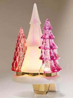 028020981 Bath & Body Works New And Pink Trees Nightlight Wallflowers Fragrance Plug