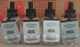 Bath & Body Works 066755926297 New And Endless Weekend Wallflower Refill Bulbs X4