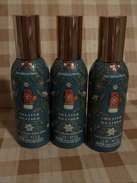 Bath & Body Works 0667659421442 And X3 Sweater Weather Room Spray