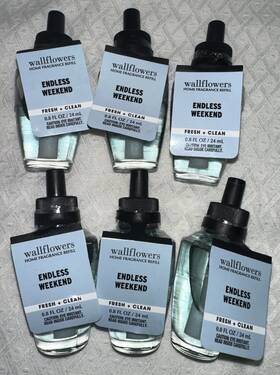 151212 Bath & Body Works 6 And Endless Weekend Wallflower Home Scent Oil Refill Bulbs