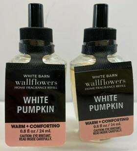 65747780339 Bath & Body Works 2 Pack White Pumpkin Wallflowers Fragrance Refill 0.8 Oz