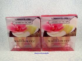 Bath & Body Works 667523584136 And Slatkin Wallflower Refill Bulbs X 4 - Caribbean Escape New