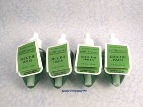 Bath & Body Works 667529021895 And Slatkin Co Deck The Halls Wallflowers Refill Bulbs X 4 - New