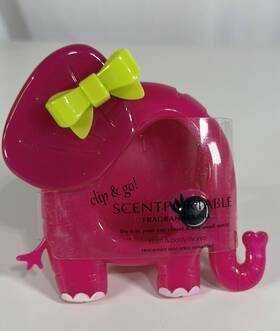 Bath & Body Works 667531741750 And Scentportable Elephant Visor Clip Pink Neon Yellow Bow Car