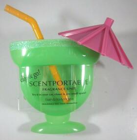 Bath & Body Works 667531741828 And Scentportable Visor Clip Air Freshener Green Tropical Drink