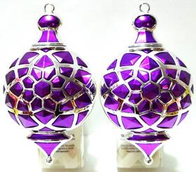 Bath & Body Works 667534234945 Purple Christmas Ornament Wallflower Plug Diffuser Unit New X 2