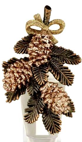 Bath & Body Works 667534597088 Sparkly Pinecone Sprig Wallflower Diffuser Plug In And Unlit