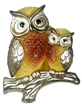Bath & Body Works 667538572012 Orange Gold Owl Owlet Baby Wallflower Diffuser And Plug In Unlit