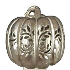 Bath & Body Works 667545377860 Elegant Silver Scroll Pumpkin Wallflower Plug In And Nightlight