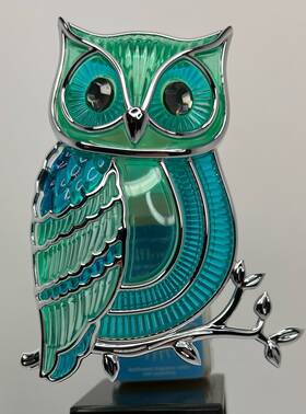 Bath & Body Works 667545520532 Wallflowers Nightlight Rare Colorful Blue Green Tone Owl