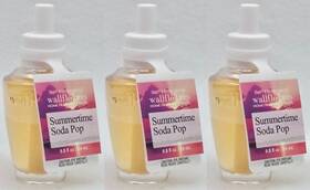 Bath & Body Works 667547682573 3 And Summertime Soda Pop Wallflowers Scented Oil Bulb Refills