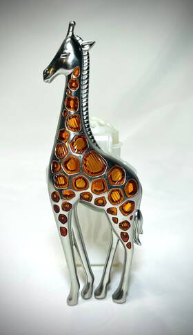 Bath & Body Works 667549837865 Likenew Giraffe Wallflower Nightlight Amber And Silver Plug-in
