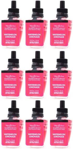 Bath & Body Works 667551179915 9 And Wb Watermelon Lemonade Wallflowers Scented Oil Bulb Refills