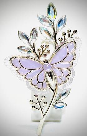 Bath & Body Works 667551856205 Pretty Lilac Purple Butterfly Wallflower Plug In With Gems And Unlit