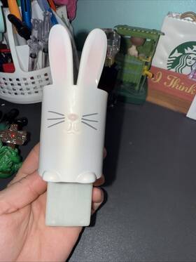 Bath & Body Works 667552109942 And Wallflower Fragrance Plug White Easter Bunny With Pink Ears