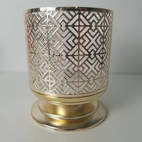 5.25x4.25in Bath & Body Works 667552128516 And Geometric Pedestal Medium Candle Holder White Barn