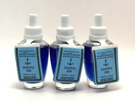 Bath & Body Works 667553191427 New 3 And Coastal Sun Wallflowers Fragrance Refills Bulbs 0.8 Oz