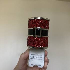 Bath & Body Works 667553591296 And Wallflowers Plug Christmas Red Glitter Santa Belt New