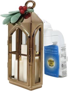 Bath & Body Works 667553796165 And Wallflowers Plug-in Diffuser Winter Lantern Holly Candle