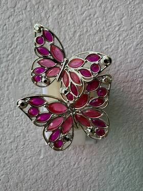 Bath & Body Works 667553878397 Magenta Pink Gem Butterfly Wallflower Plug And Nightlight In