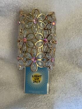 Bath & Body Works 667553878595 And Wallflower Golden Pink Gemstone Flowers Plug In Nightlight New
