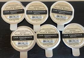 Bath & Body Works 667554088627 And X5 Snowy Peach Berry Car Fragrance Refills Htf