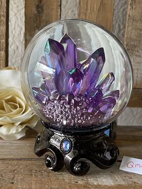 Bath & Body Works 667554475960 And Halloween Purple Crystal Ball Light Up Wallflower Plug In