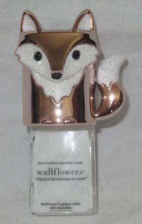 Bath & Body Works 667554476004 And Wallflowers Fragrance Plug Fall Brown Shiny White Glitter Fox
