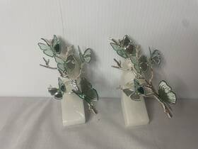 Bath & Body Works 667554504226 Lot Of 2 Seafoam Green Butterflies Wallflower Plug And Butterfly