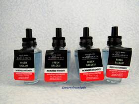 Bath & Body Works 667555188630 And Fresh Balsam Increased Intensity Wallflowers Bulbs X 4 - New