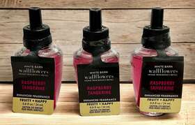 Bath & Body Works 667555883221 3 And Work White Barn Raspberry Tangerine Wallflower Plugin Refill Bulb