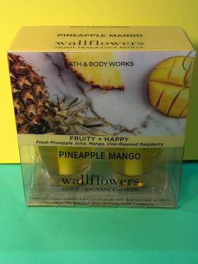 Bath & Body Works 667555966160 And Inch Pineapple Mango Wallflowers Fragrance Refills 2-pk 0.8 Fl
