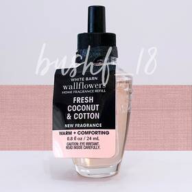 Bath & Body Works 667556229370 And Fresh Coconut Cotton Wallflowers Plug In Bulb Refill Singles