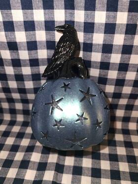 Bath & Body Works 667556615746 New Spooky Pumpkin Raven Wallflower Nightlight Plug-in And