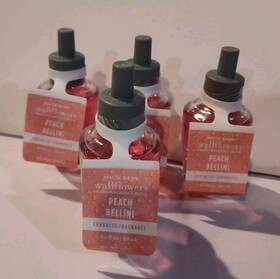 Bath & Body Works 667557092997 4x And White Barn Wallflower Refills Peach Bellini Bulbs