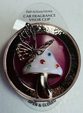 Bath & Body Works 667557115702 New Mushroom / Butterfly - Car Visor Clip And Free Ship