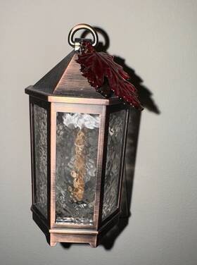 Bath & Body Works 667557128849 Bbw Lantern With Fall Leaves Nightlight Wallflowers Fragrance Diffuser Only