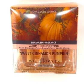 Bath & Body Works 667557244709 And Sweet Cinnamon Pumpkin Wallflowers Home Fragrance Refills 2-pk